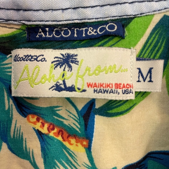 Alcott & Co Hawaiian shirt. Linen blend. Size medium - Picture 3 of 4